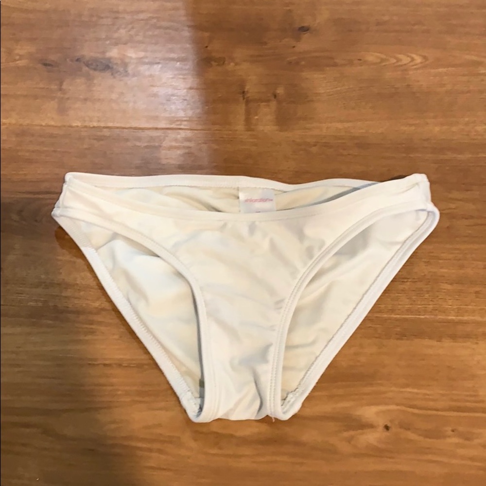 white bathing suit bottoms